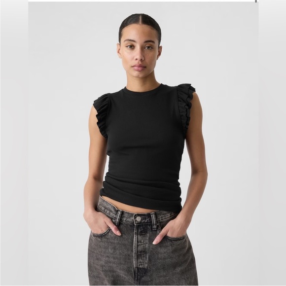 Cream Ruffle Sleeve Top - Picture 4 of 4